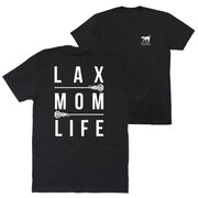 Girls Lacrosse Short Sleeve T-Shirt - Lax Mom Life (Back Design)