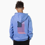 Hockey Hooded Sweatshirt - USA Hockey Sticks (Back Design)