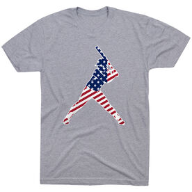 Softball T-Shirt Short Sleeve - Softball Stars and Stripes Player