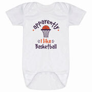 Basketball Baby One-Piece - Apparently, I Like Basketball