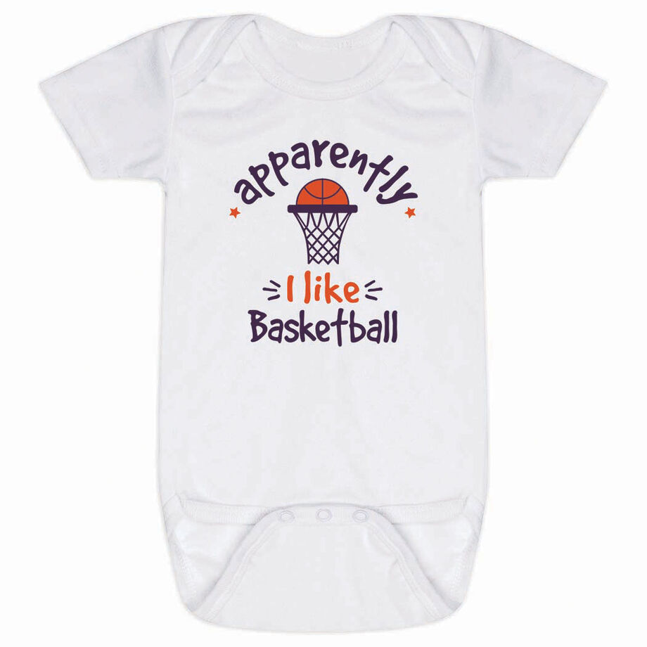 Basketball Baby One-Piece - Apparently, I Like Basketball