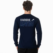 Crew Tshirt Long Sleeve - I'd Rather Be Rowing (Back Design)