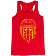 Hockey Flowy Racerback Tank Top - Have An Ice Day Smile Face