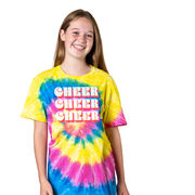 Cheerleading Short Sleeve T-Shirt - Retro Cheer Tie Dye
