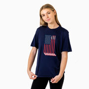 Hockey Short Sleeve Performance Tee - American Flag