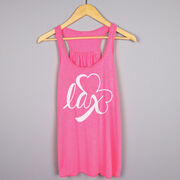 Girls Lacrosse Flowy Racerback Tank Top - Lax Shamrock