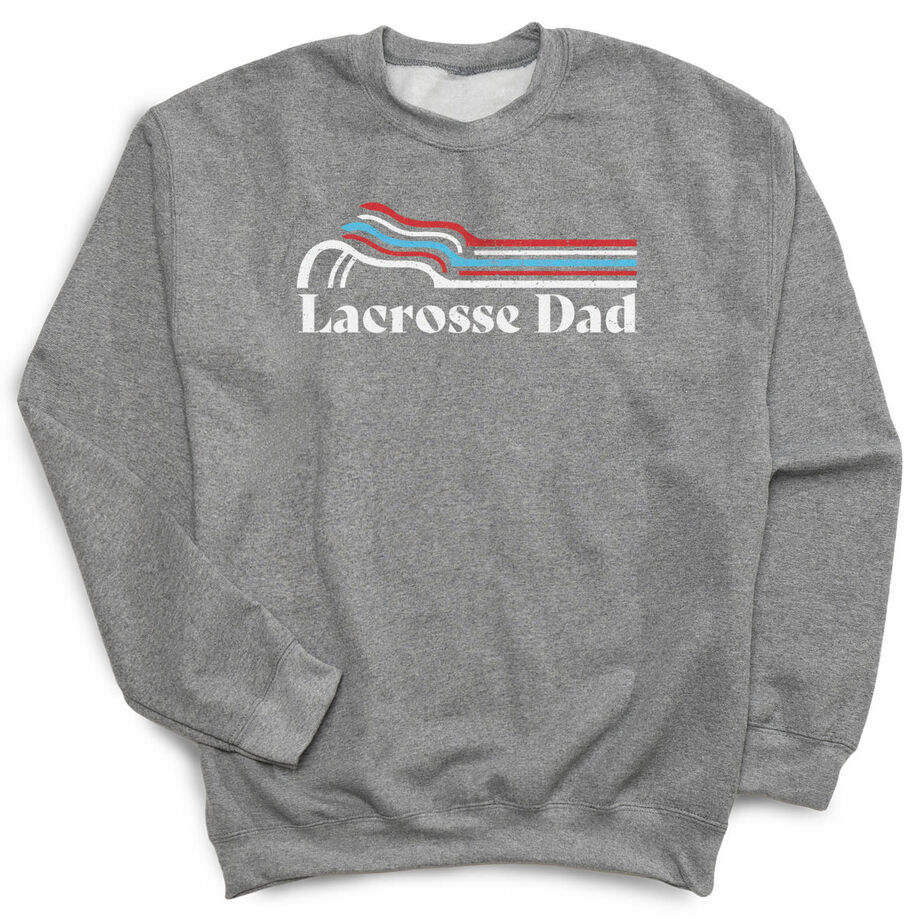Guys Lacrosse Crewneck Sweatshirt - Lacrosse Dad Sticks