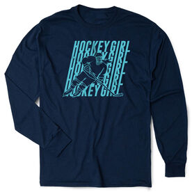 Hockey Tshirt Long Sleeve - Hockey Girl Repeat