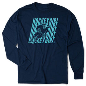 Hockey Tshirt Long Sleeve - Hockey Girl Repeat