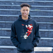Guys Lacrosse Hooded Sweatshirt - Santa Laxer