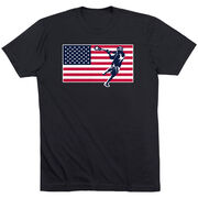 Guys Lacrosse Short Sleeve T-Shirt - Patriotic Lacrosse