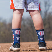 Baseball Woven Mid-Calf Socks - Patriotic