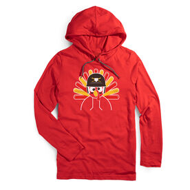 Men's Baseball Lightweight Hoodie - Goofy Turkey Player