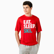 Skiing & Snowboarding Short Sleeve Performance Tee - Eat. Sleep. Ski.