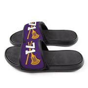 Guys Lacrosse Repwell&reg; Slide Sandals - Crossed Sticks with Number