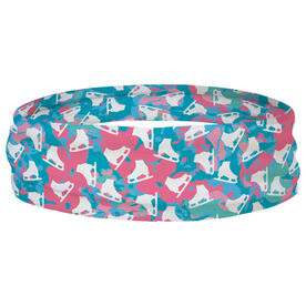 Figure Skating Multifunctional Headwear - Floral Pattern with Skates RokBAND
