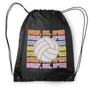 Volleyball Drawstring Backpack - Bump, Set, Spike