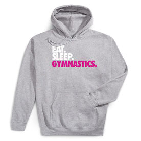 Gymnastics Hooded Sweatshirt - Eat. Sleep. Gymnastics. [Adult XXX-Large/Gray] - SS