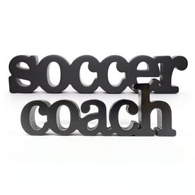 Soccer Coach Wood Words
