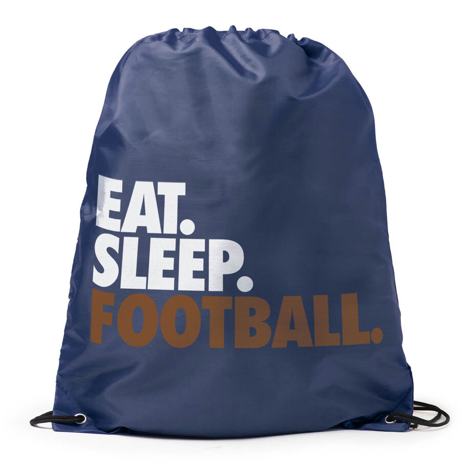 Football Drawstring Backpack Eat. Sleep. Football.
