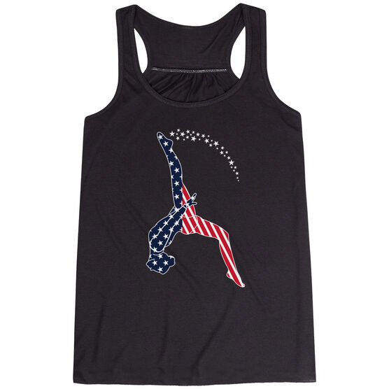 Gymnastics Flowy Racerback Tank Top - Stars and Stripes Gymnast