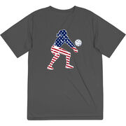 Volleyball Short Sleeve Performance Tee - Volleyball Stars and Stripes Player