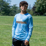 Football Long Sleeve Performance Tee - Eat. Sleep. Football.