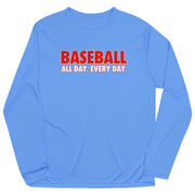 Baseball Long Sleeve Performance Tee - Baseball All Day Everyday