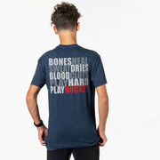 Hockey Short Sleeve T-Shirt - Bones Saying (Back Design)