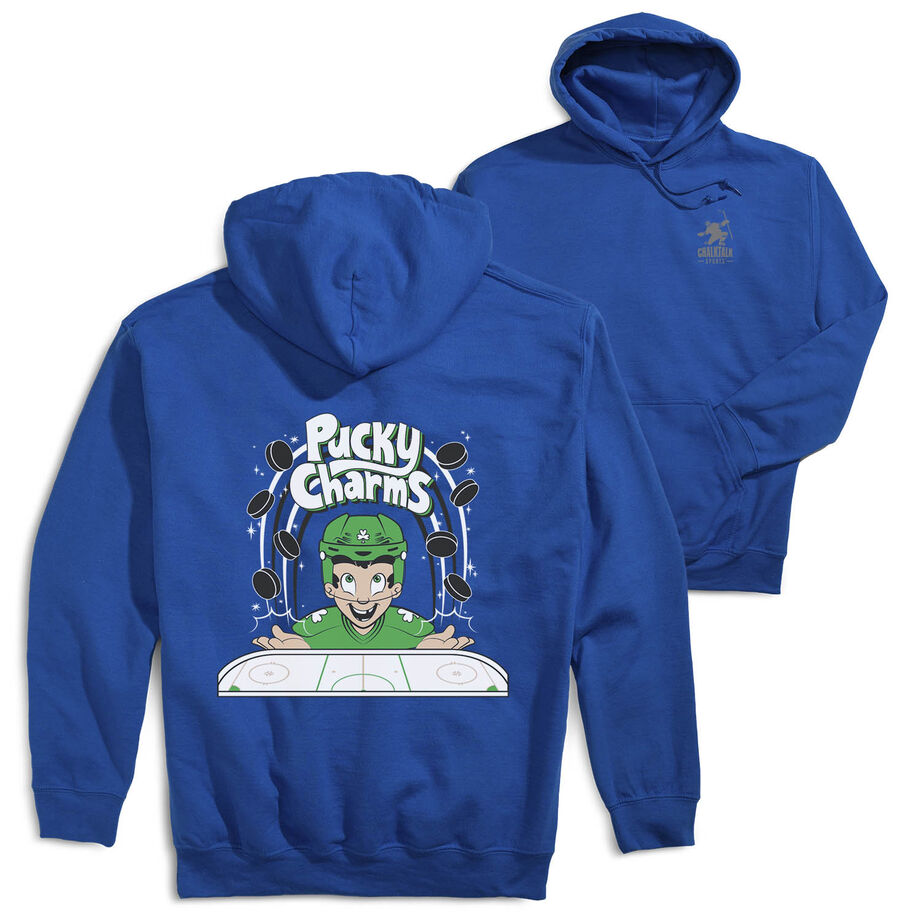 Hockey Hooded Sweatshirt - Pucky Charms (Back Design)
