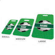 Soccer Bag/Luggage Tag - Personalized 2 Tier Patterns with Soccer Ball