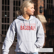 Baseball Hooded Sweatshirt - I'd Rather Be Playing Baseball