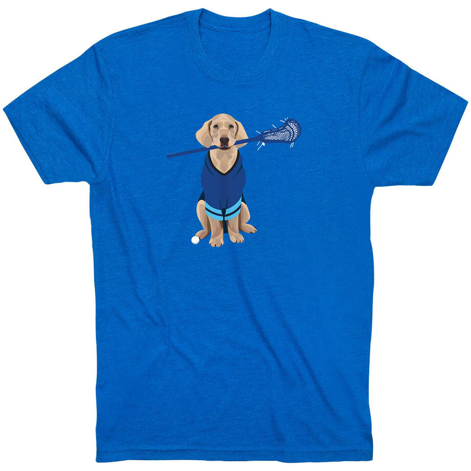Guys Lacrosse Short Sleeve T-Shirt - Laxer the Lacrosse Dog