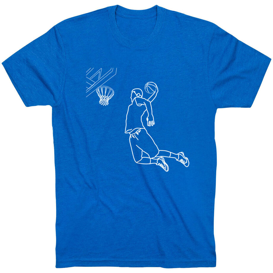 Basketball Short Sleeve T-Shirt - Basketball Player Sketch
