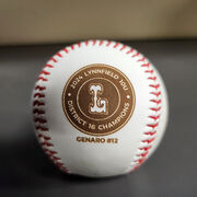Engraved Baseball - Custom Logo with Text