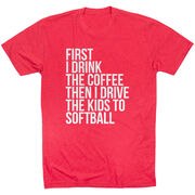 Softball Short Sleeve T-Shirt - Then I Drive The Kids To Softball