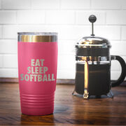 Softball 20 oz. Double Insulated Tumbler - Eat Sleep Softball