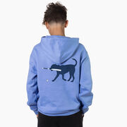 Baseball Hooded Sweatshirt - Navy Baseball Dog (Back Design)