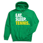 Tennis Hooded Sweatshirt - Eat. Sleep. Tennis. [Adult X-Large/Green] - SS