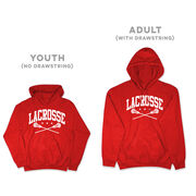 Guys Lacrosse Hooded Sweatshirt - Crossed Sticks