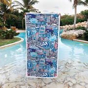 Guys Lacrosse Premium Beach Towel - Lacrosse Life