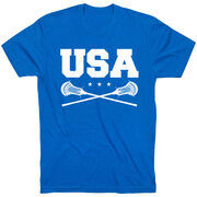 Guys Lacrosse Short Sleeve T-Shirt - USA