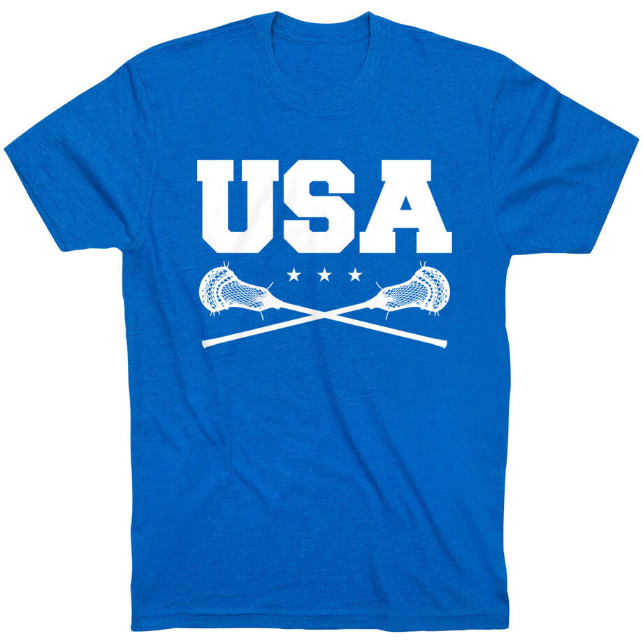 Guys Lacrosse Short Sleeve T-Shirt - USA