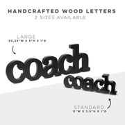 Large Coach Wood Words