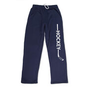 Hockey Fleece Sweatpants - Hockey Stick Word