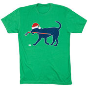 Hockey T-Shirt Short Sleeve Christmas Dog