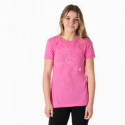 Soccer Women's Everyday Tee - Soccer Girl Player Sketch