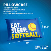 Softball Pillowcase - Eat Sleep Softball