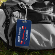 Crew Bag/Luggage Tag - Personalized Text with Crossed Oars