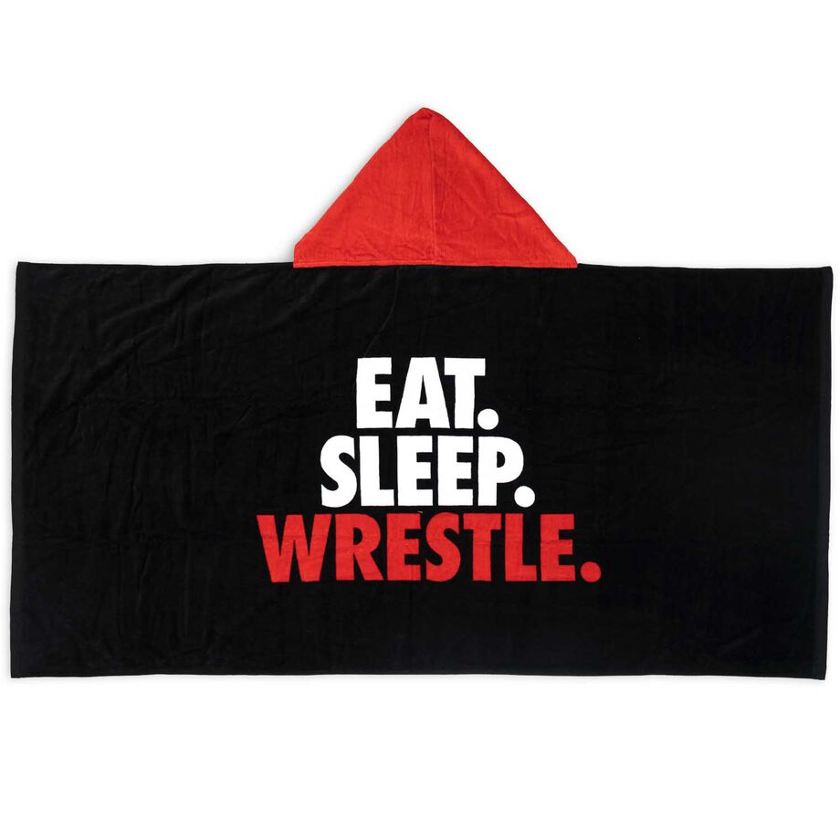 Wrestling Hooded Towel - Eat Sleep Wrestle
